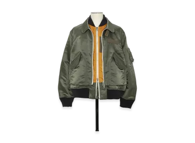 sacai Cotton Nylon Twill Blouson "Dark Khaki"
