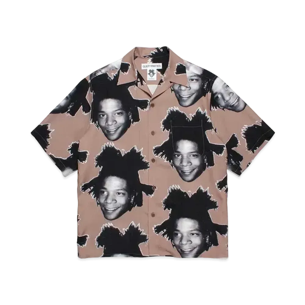 WACKO MARIA Jean-Michel Basquiat / Hawaiian Shirt "Brown"
