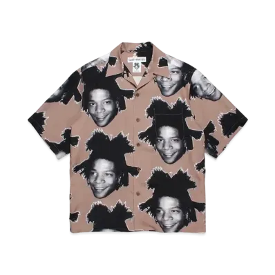 WACKO MARIA Jean-Michel Basquiat / Hawaiian Shirt "Brown"