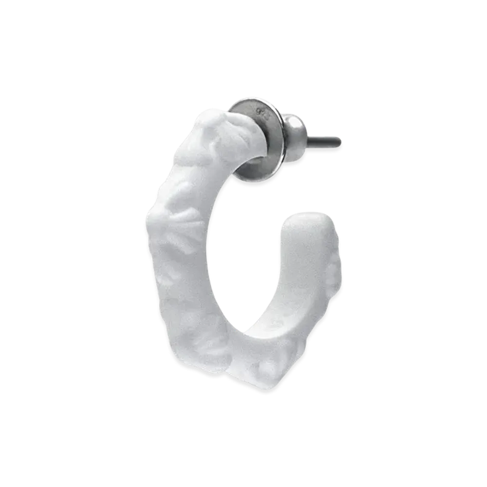 Chrome Hearts CH Cross Silicon Hoop Earrings "White"