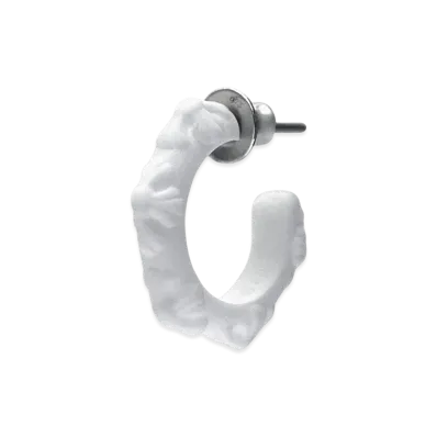 Chrome Hearts CH Cross Silicon Hoop Earrings "White"