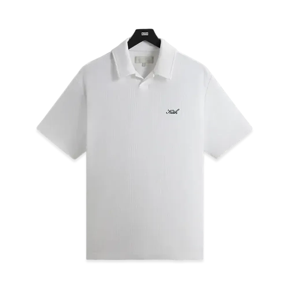 Kith Micro Waffle Drew Polo "White"