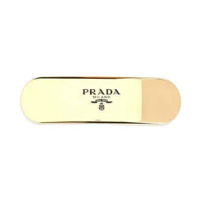 PRADA Women's Metal Hair Clip "Gold"