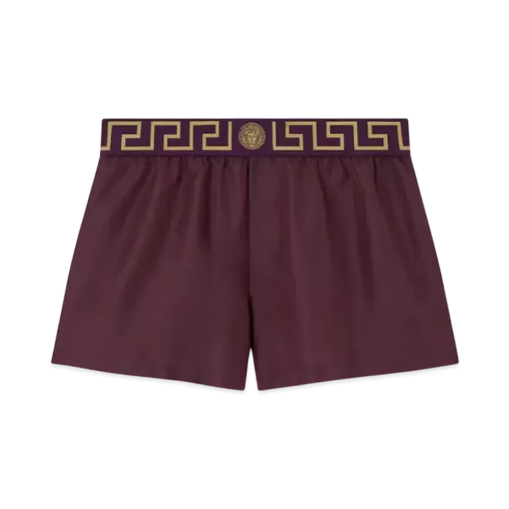 Versace Greca Border Swim Shorts "Purple"