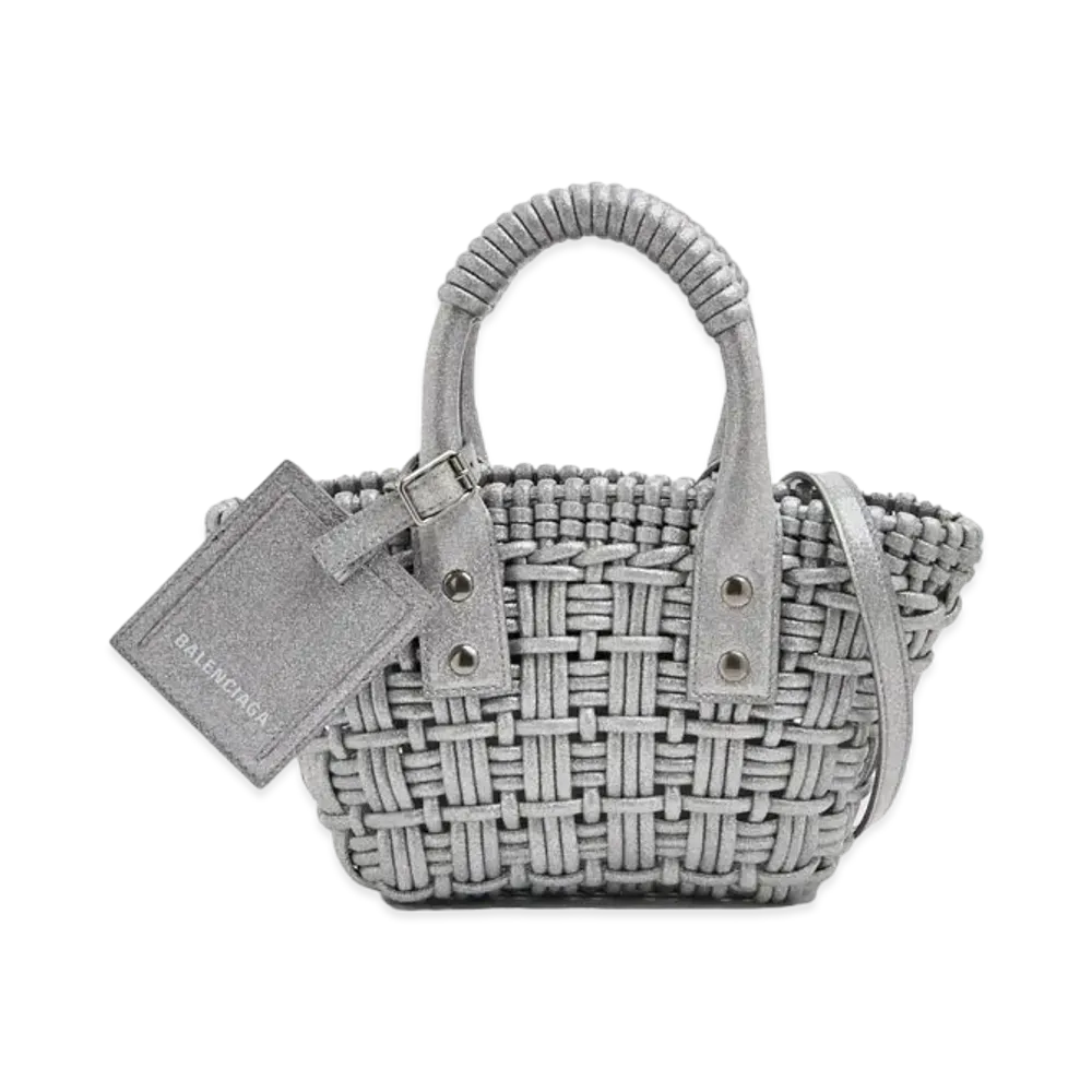 BALENCIAGA Bistro XS Basket With Strap "Silver"