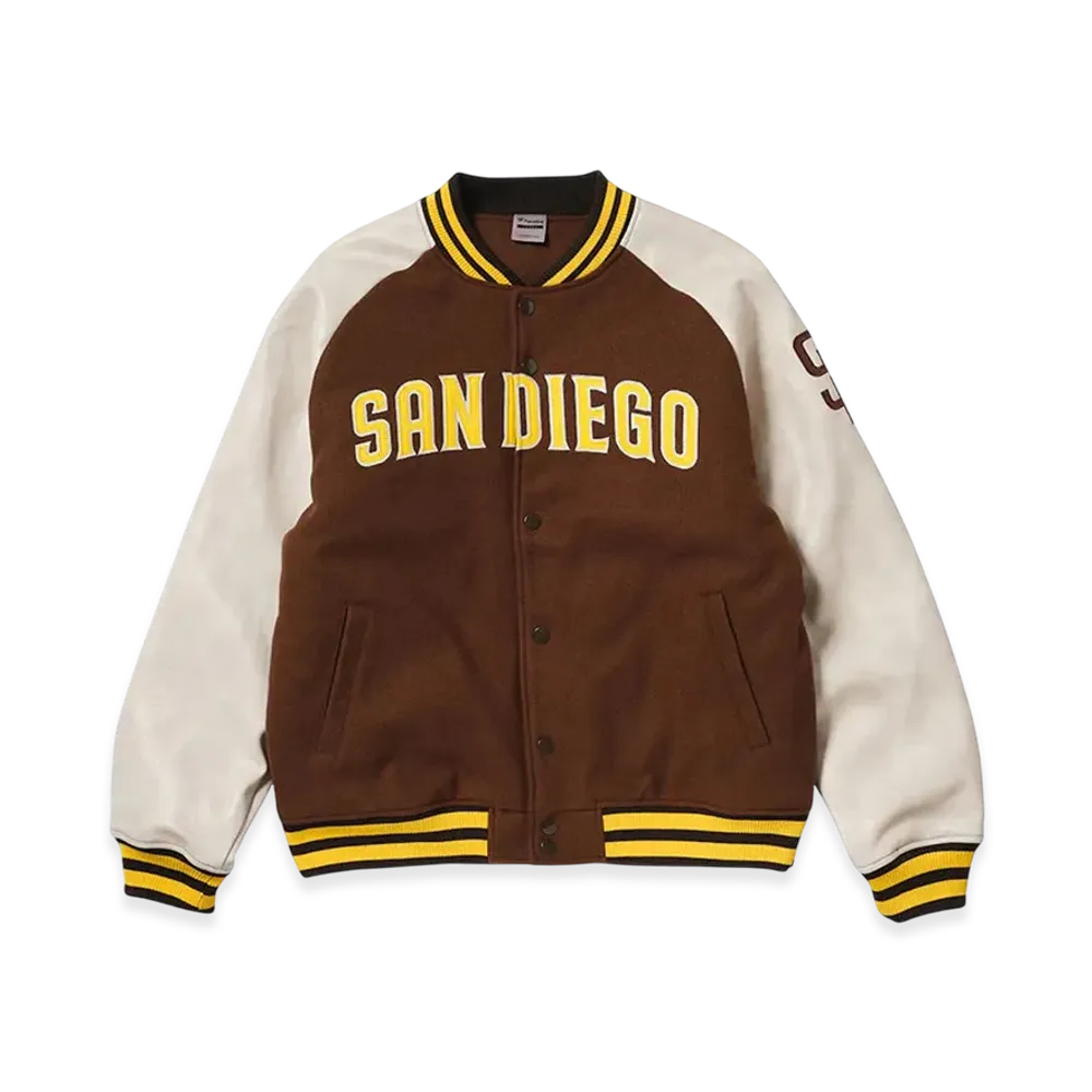 MLB Standard Logo Melton Jacket "Brown"