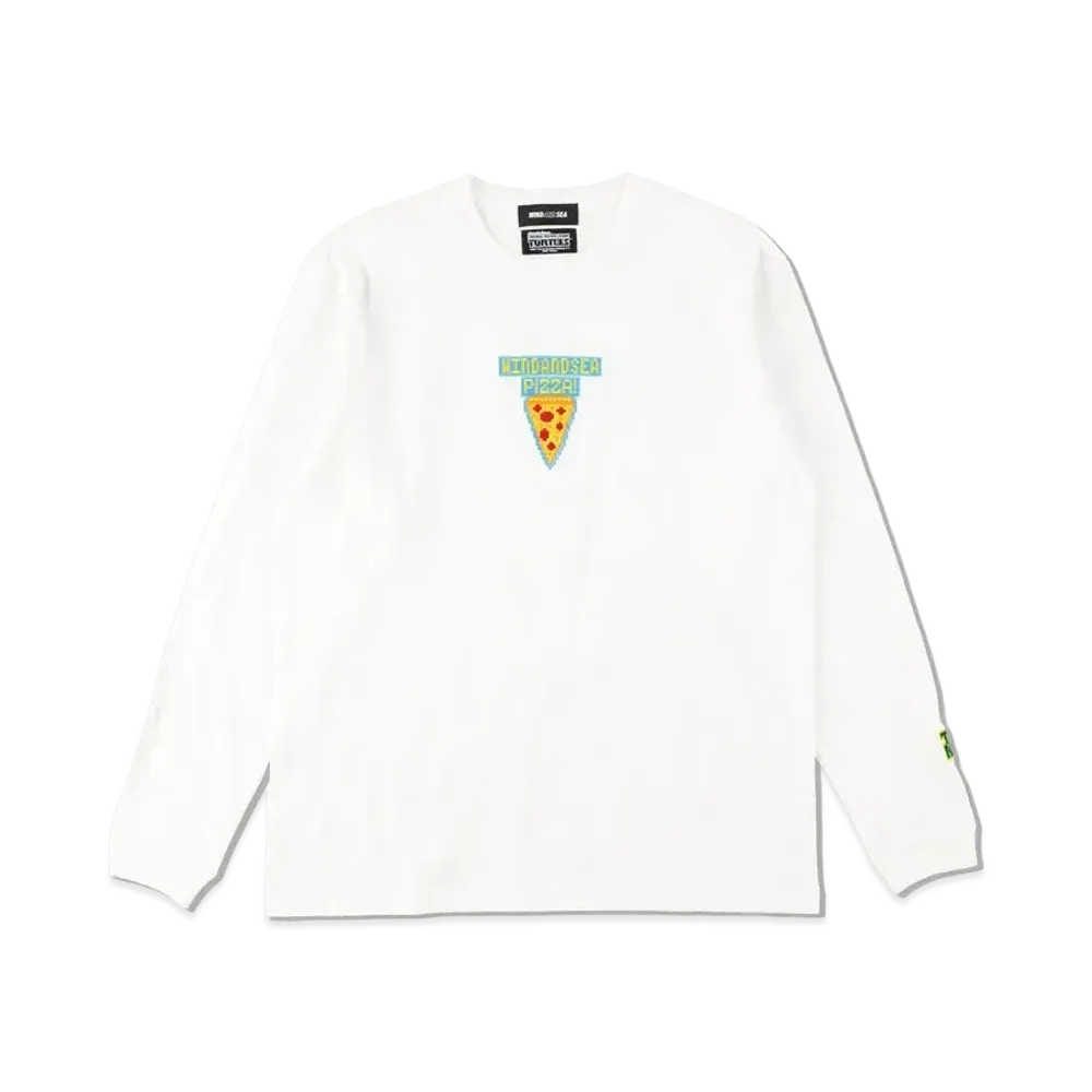 WIND AND SEA x TMNT (PIZZA-8BIT) L/S TEE "White"