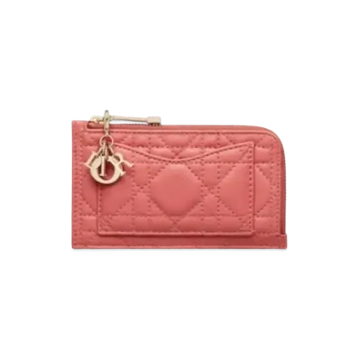 Dior Card Holder "Coral Pink"