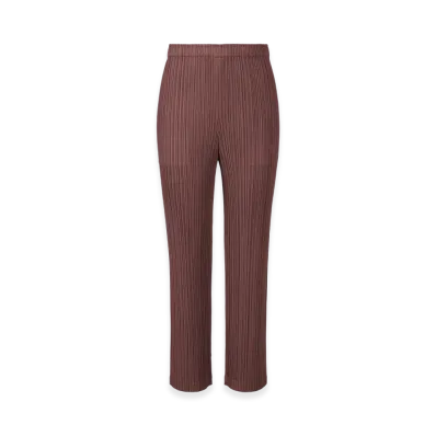PLEATS PLEASE ISSEY MIYAKE Loop Bottoms "Red Brown"