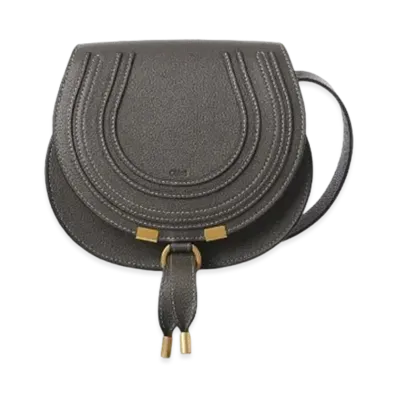 Chloe Marcie Small Saddle Bag "Elephant Grey"