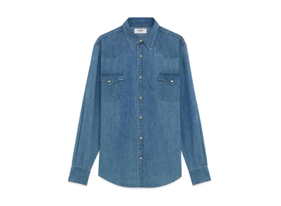 CELINE Western Shirt / Lightweight Denim "Ocean Wash"