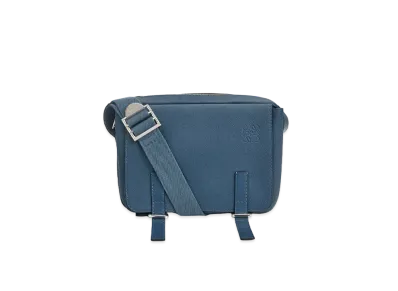 LOEWE Xs Military Messenger Bag In Soft Grained Calfskin "Indigo"