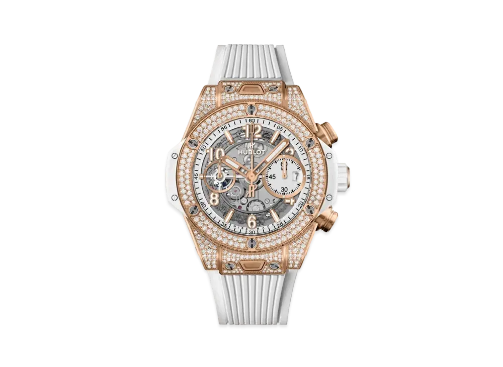 HUBLOT Big Bang Unico King Gold White Pave 42mm