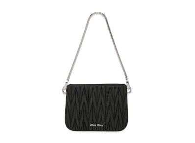 MIU MIU Miu Sashimaterassenapa Leather Handbag "Black"