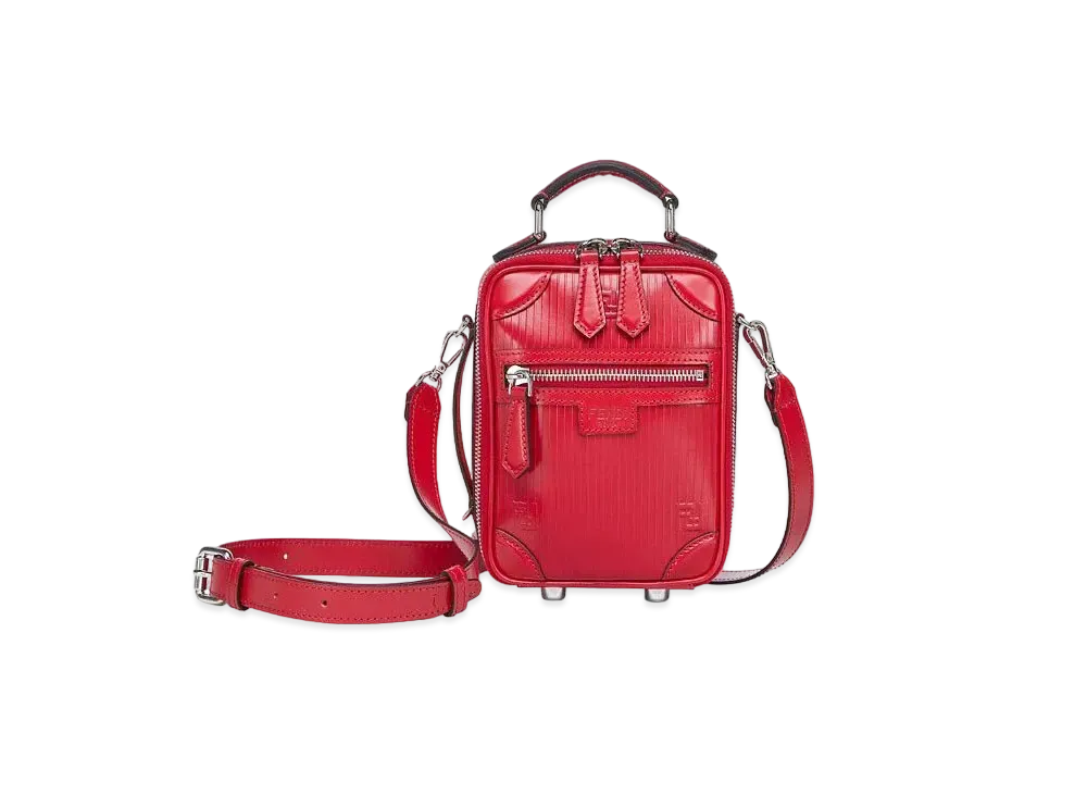 FENDI Travel Mini Bag Leather Bag "Red"