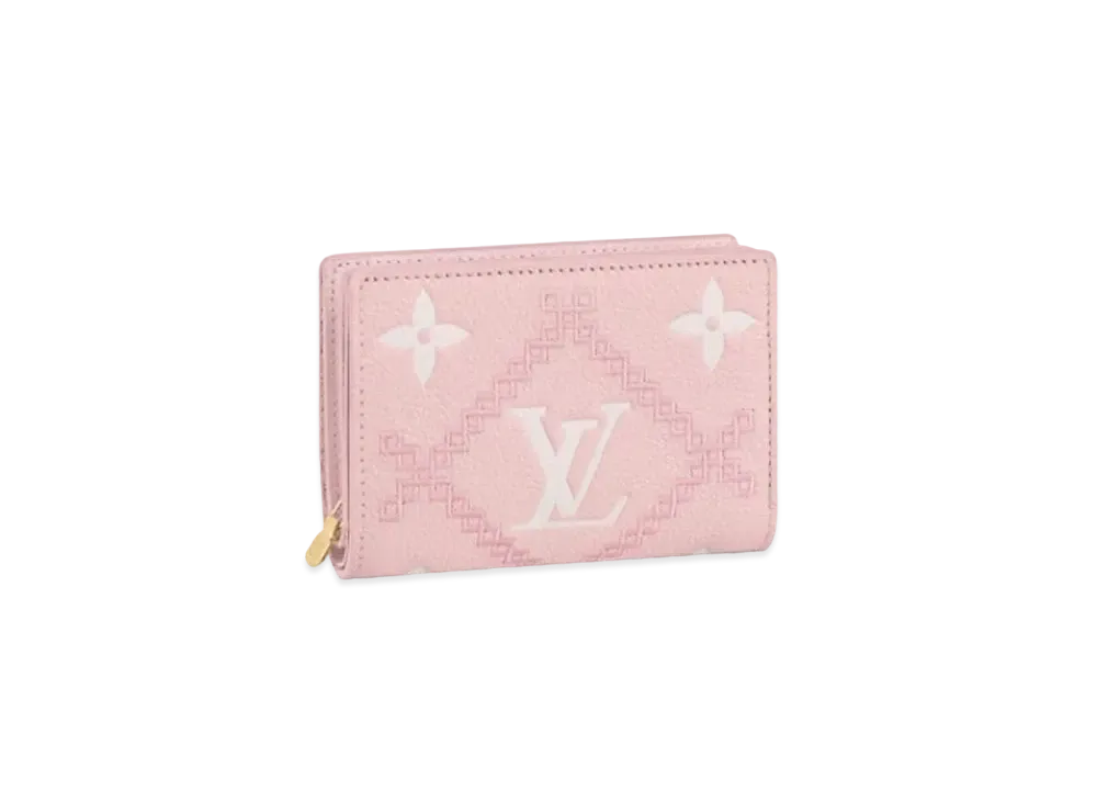 ルイヴィトン ポルトフォイユ・クレア モノグラム・アンプラント "ピンク" M81212