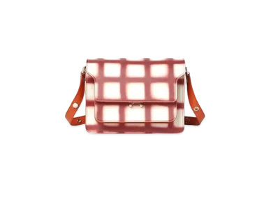 Marni Medium TRUNK Bag in Saffiano Calf "Check Printed"