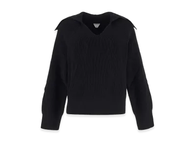 Bottega Veneta Women's Stretch Cotton Blend Sweater "Black"