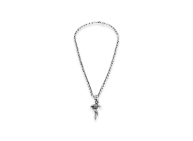 BALENCIAGA Goth Snake Necklace "Silver"