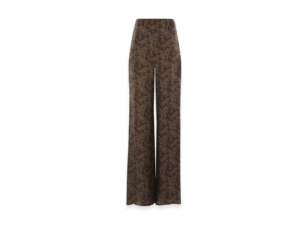 Saint Laurent Women's Paisley Print Pants "Multi"