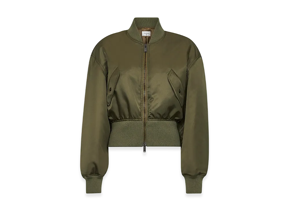 Saint Laurent Women's Bomber Nylon Recycle "Green"