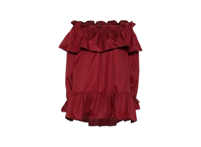 Saint Laurent Women's Flounces Mini Dress "Red"