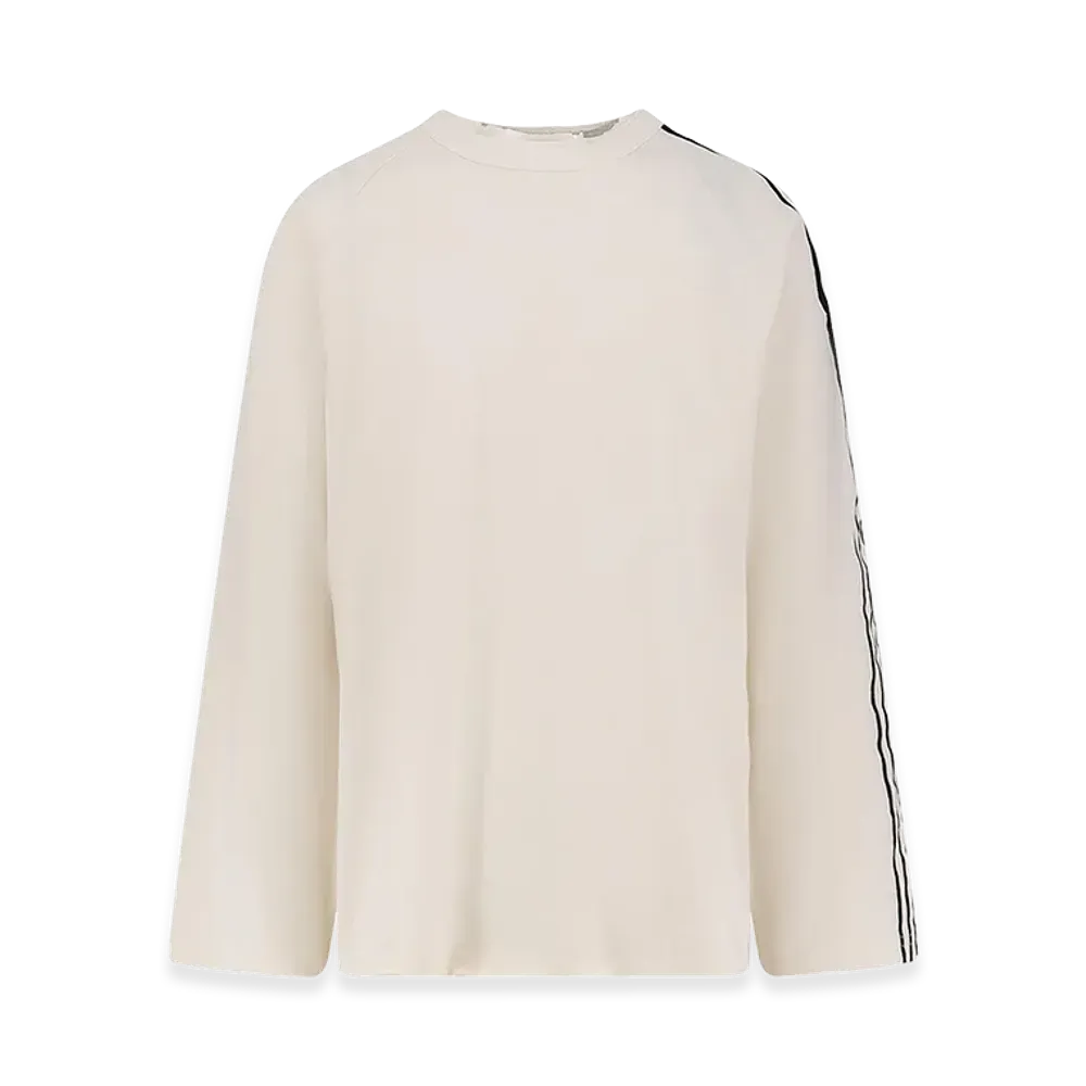 Y-3 Raw Edge 3 Stripes Long Sleeve Tee "Beige"