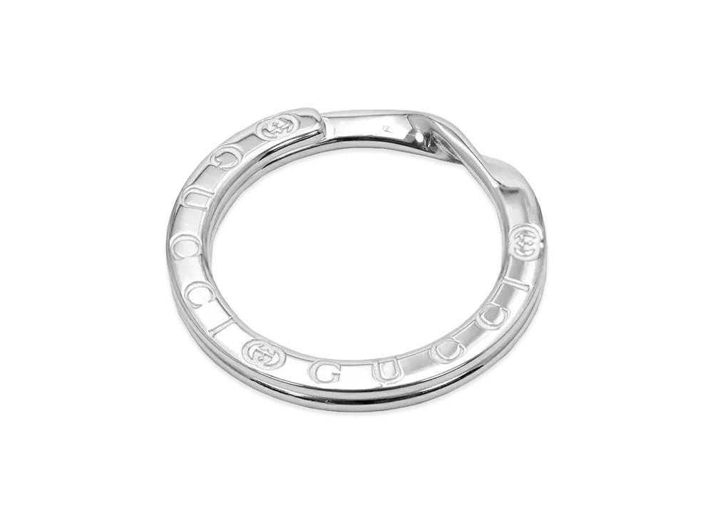 GUCCI Interlocking Key Ring "Silver"