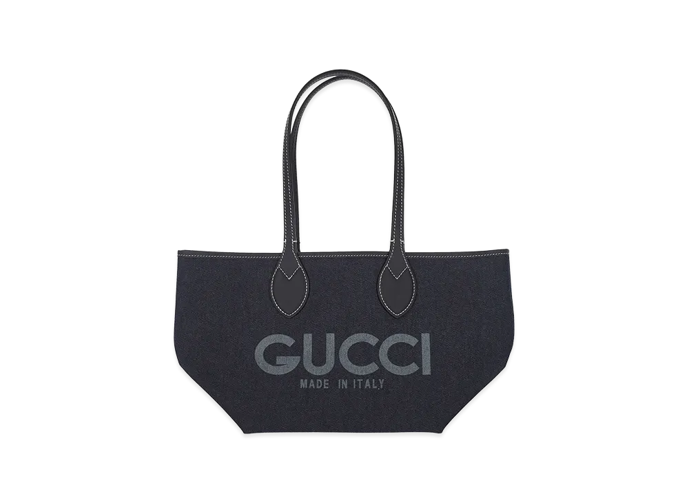 GUCCI Women's Denim Totissima Reversibile Shopping Bag "Blue"