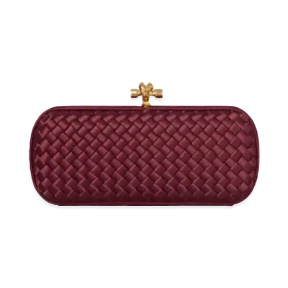 Bottega Veneta Chain Knot Clutch "Bordeaux"