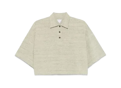 Bottega Veneta Women's Cotton Pique Polo Shirt "Beige"