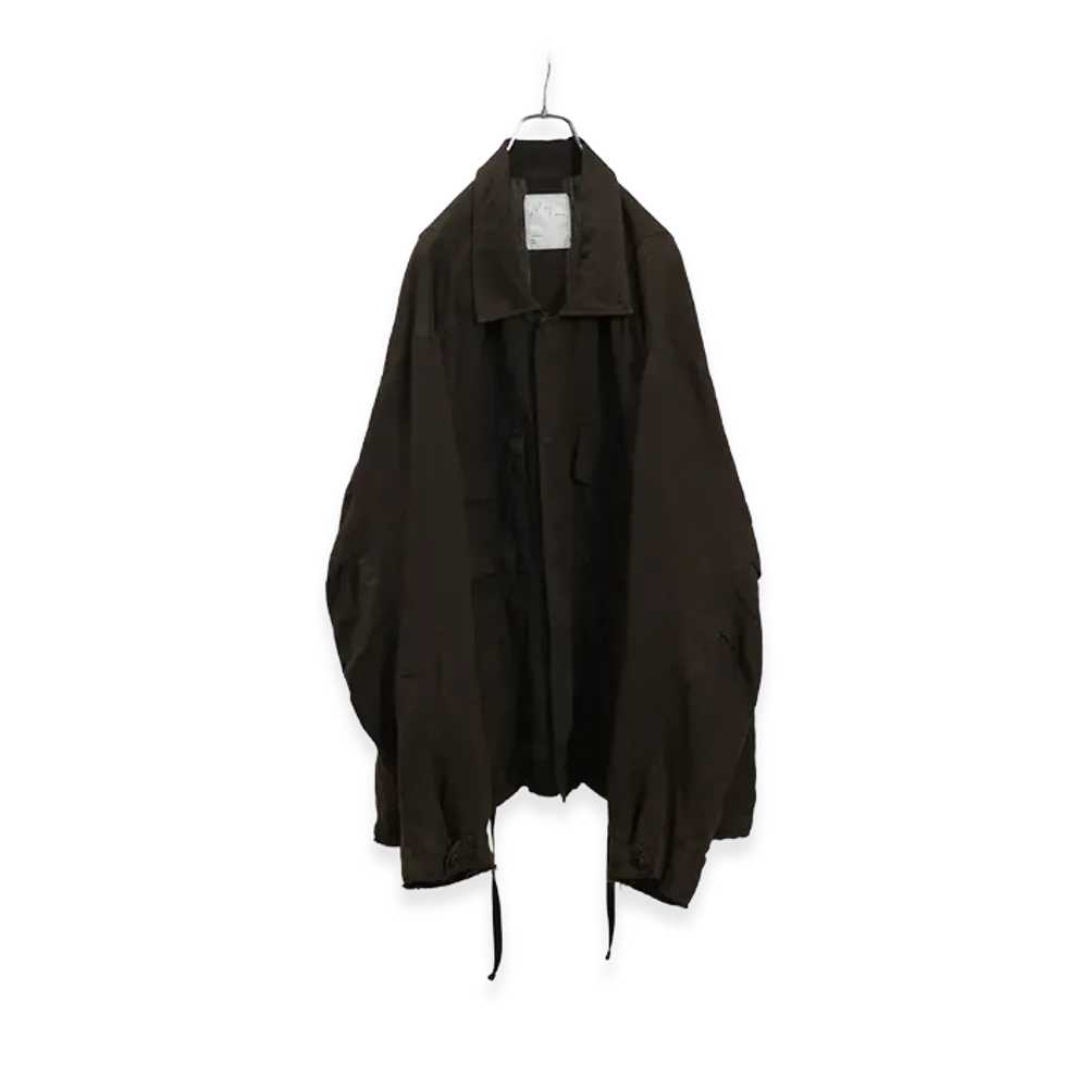 ANCELLM 100/S Linen Field Jacket "Brown"