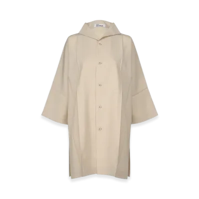132 5. ISSEY MIYAKE Flat Shirts "Light Beige"