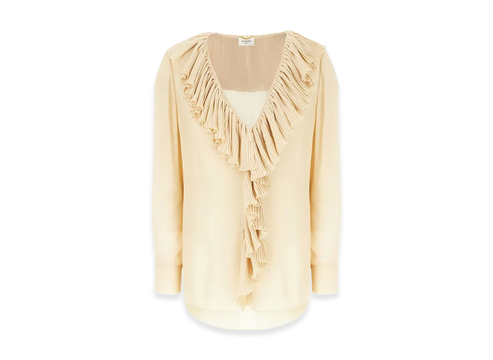 Saint Laurent Women's Shirts "Beige"
