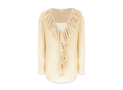 Saint Laurent Women's Shirts "Beige"