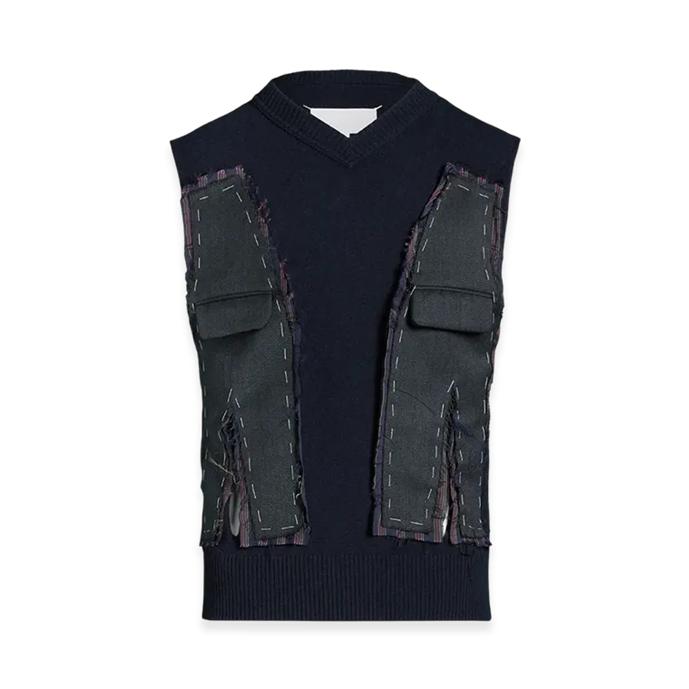 Maison Margiela Decortique Knit Gilet "Navy"
