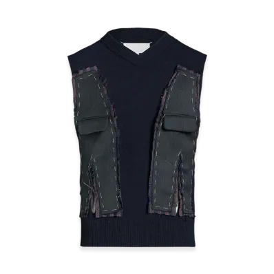 Maison Margiela Decortique Knit Gilet "Navy"