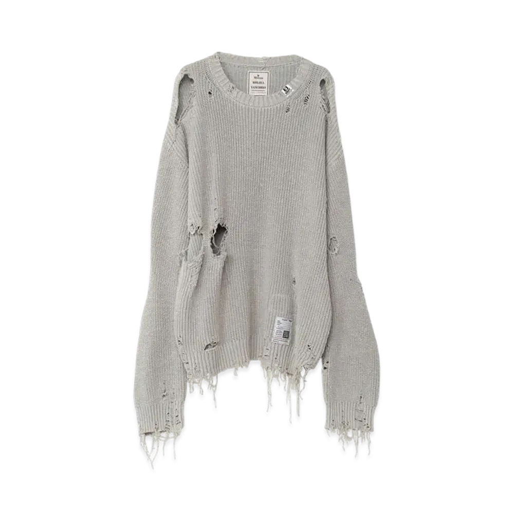 Maison MIHARA YASUHIRO Bleached Knit Sweater "Grey"