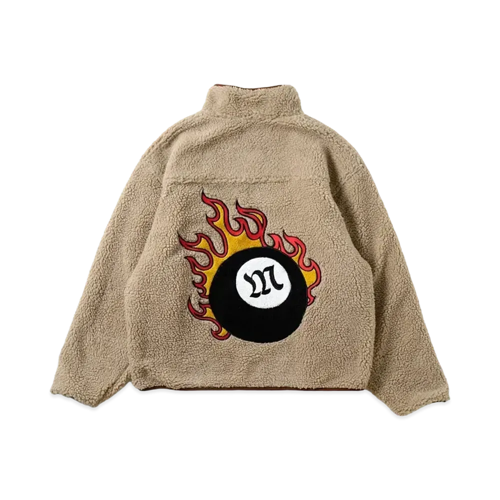MFC STORE Flame Ball Reversible Boa Jacket "Mocha/Brown"