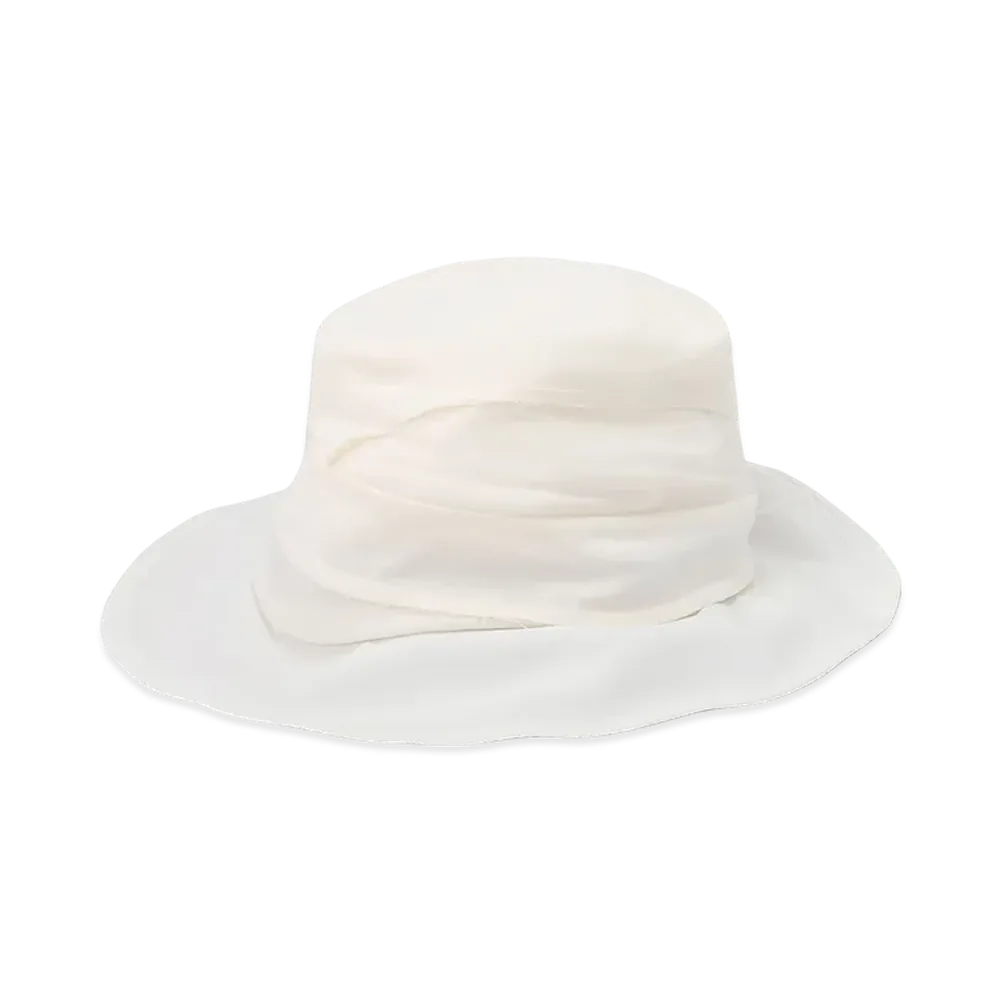 Y's Crepe De Chine Panel Crochet "Off White"