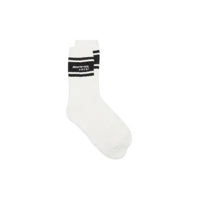 sacai x Mercedes AMG Logo Stripe Rib Crew Socks "White/Black"