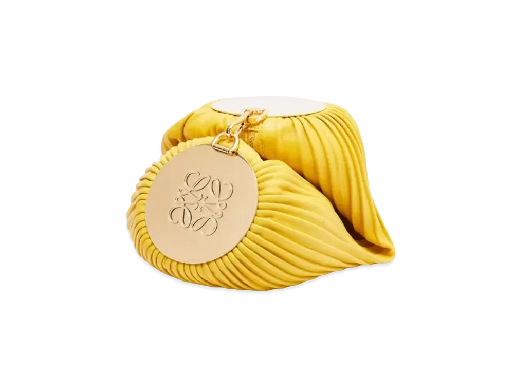 LOEWE Bracelet Pouch In Pleated Nappa "Yellow"