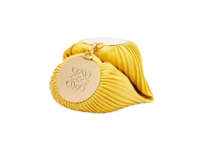 LOEWE Bracelet Pouch In Pleated Nappa "Yellow"