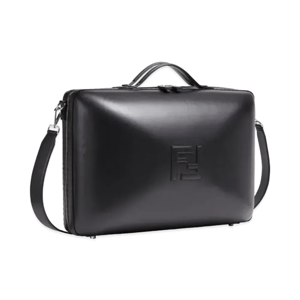 FENDI Suitcase Large Leather Suitcase "Black"