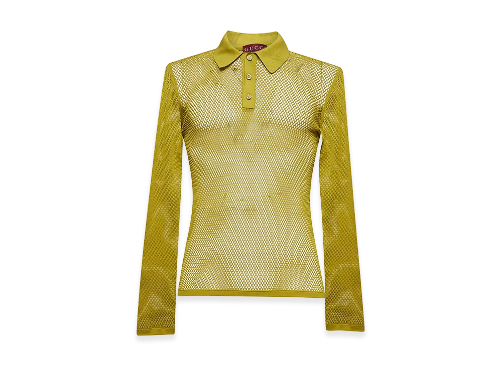 GUCCI Technical Jersey Polo Shirt "Green"