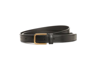 Saint Laurent Minimalist Smooth Leather Belt "Black"