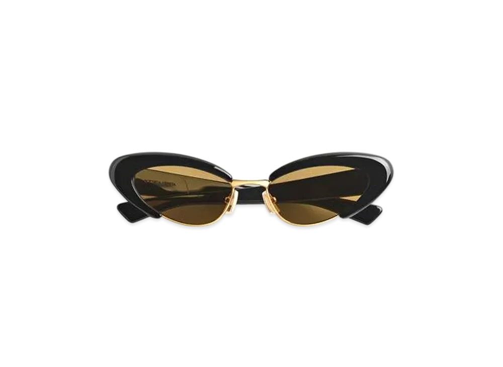 Bottega Veneta Angle Cat Eye Sunglasses "Black/Yellow"