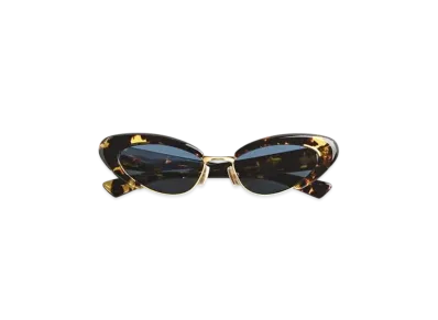 Bottega Veneta Angle Cat Eye Sunglasses "Havana/Blue"