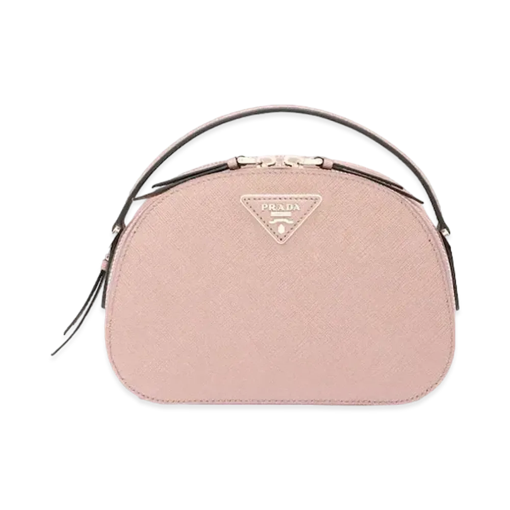 PRADA Saffiano Leather Odette Bag "Pink Beige"