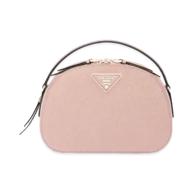 PRADA Saffiano Leather Odette Bag "Pink Beige"